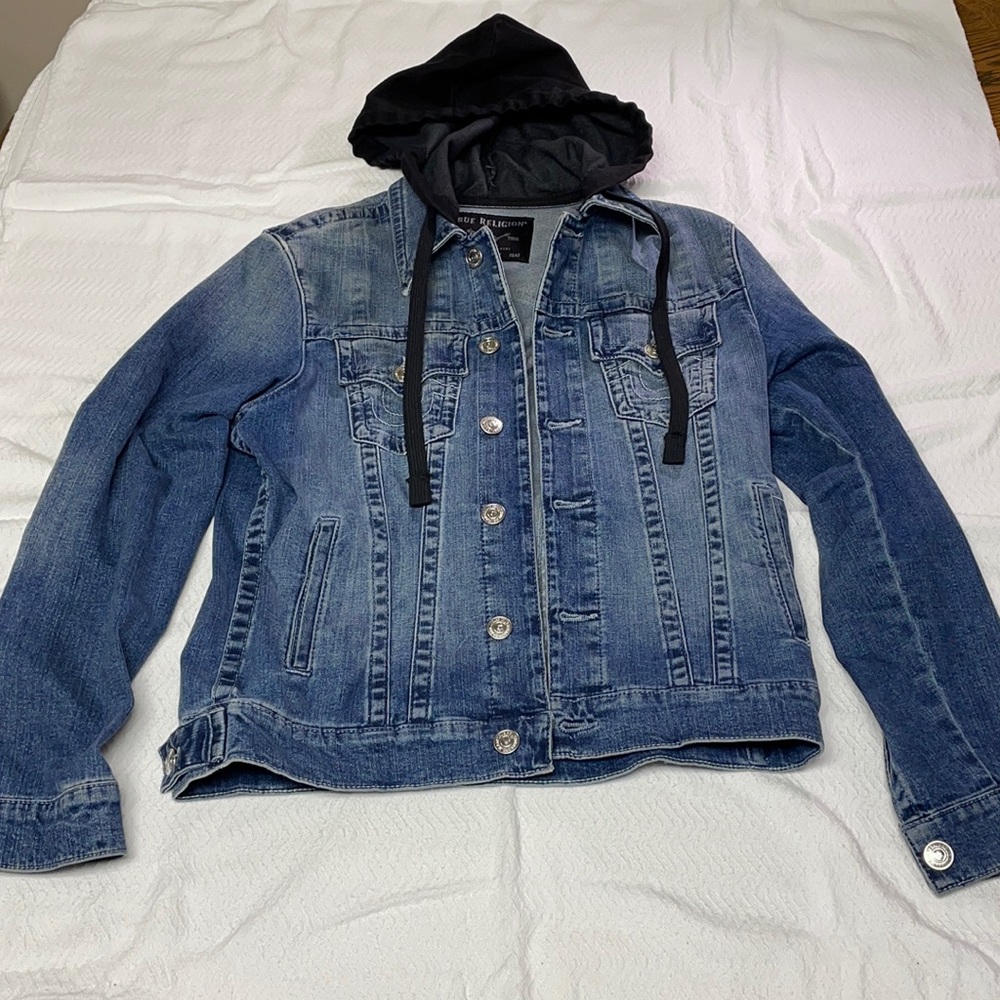 True Religion hooded jean jacket